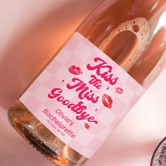 Étiquette Pour Bouteilles De Vin Embrasse la demoiselle d'adieu Enterrement de vie