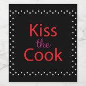 Étiquette Pour Bouteilles De Vin Embrasse Le Cuisinier (Étiquettes simples)