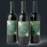 Étiquette Pour Bouteilles De Vin Emerald Green Romantic Floral Mariage<br><div class="desc">Créez votre propre Étiquette de vin Mariage romantique Emerald Green ! Personnalisez ce design avec votre propre texte. Vous pouvez customiser cette conception en cliquant sur le bouton "Modifier les détails" si vous le souhaitez.</div>
