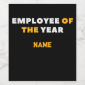 Étiquette Pour Bouteilles De Vin Employé du vin de l'année (Étiquettes simples)