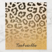 Étiquette Pour Bouteilles De Vin Empreinte de léopard (Étiquettes simples)