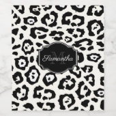 Étiquette Pour Bouteilles De Vin Empreinte de léopard (Étiquettes simples)