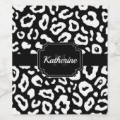 Étiquette Pour Bouteilles De Vin Empreinte de léopard (Étiquettes simples)