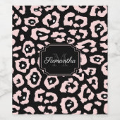 Étiquette Pour Bouteilles De Vin Empreinte de léopard (Étiquettes simples)