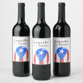 Étiquette Pour Bouteilles De Vin Empreinte digitale Coquito Boricua (Bouteilles)