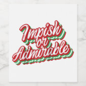 Étiquette Pour Bouteilles De Vin Emprisonner ou admirable Noël drôle Belsnickel XMa (Étiquettes simples)