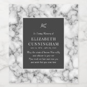 Étiquette Pour Bouteilles De Vin En Mémoire Amoureuse Marbre moderne (Étiquettes simples)