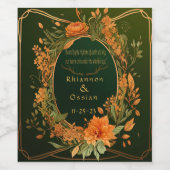 Étiquette Pour Bouteilles De Vin Enchantée Chute élégante Thème Druid Hill (Étiquettes simples)