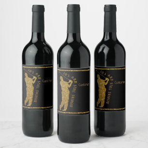 Étiquette Pour Bouteilles De Vin Encore Des Golfeurs Qui Vont De 70 À 79