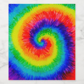 Étiquette Pour Bouteilles De Vin Encre d'alcool à Cravate arc-en-ciel (Étiquettes simples)