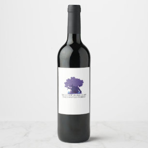 Étiquette Pour Bouteilles De Vin Encre Whimsigoth – Forêts mystiques, lunes et magi