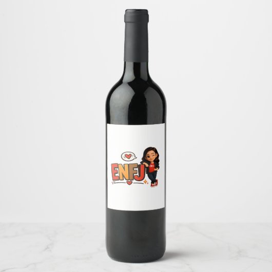ÉTIQUETTE POUR BOUTEILLES DE VIN ENFJ (Devant)