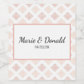 Étiquette Pour Bouteilles De Vin Enfoncer le Damas (Étiquettes simples)