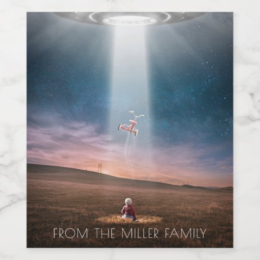 Étiquette Pour Bouteilles De Vin Enlèvement de tricycle (Étiquettes simples)