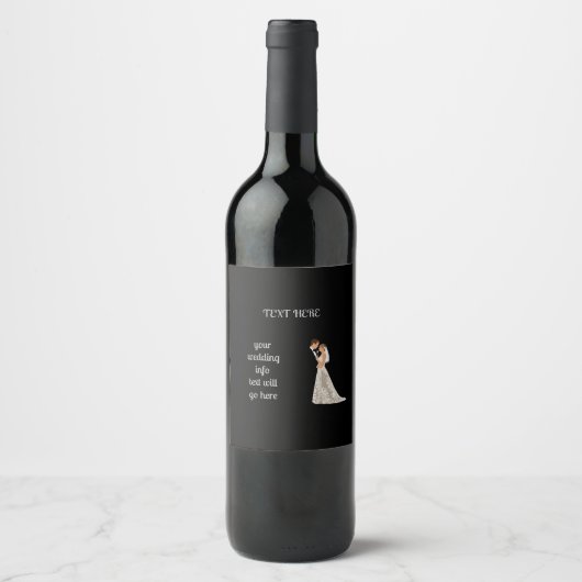 Étiquette Pour Bouteilles De Vin Enregistrer la carte de date à plat (Devant)