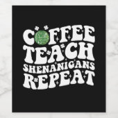 Étiquette Pour Bouteilles De Vin Enseignant au café Shenanigans Répéter Disco Ball (Étiquettes simples)
