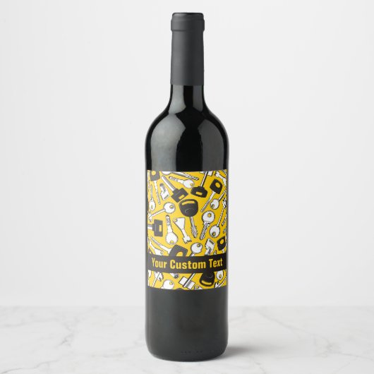 Étiquette Pour Bouteilles De Vin Ensemble de clés Arrière - plan (Devant)