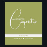 Étiquette Pour Bouteilles De Vin Ensemble de Étiquette de nourriture et de boisson<br><div class="desc">La typographie moderne étiquette coquito vert de Noël.</div>