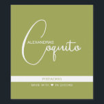 Étiquette Pour Bouteilles De Vin Ensemble de Étiquette de nourriture et de boisson<br><div class="desc">La typographie moderne étiquette coquito vert de Noël.</div>