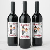 Étiquette Pour Bouteilles De Vin Ensemble pour toujours (Bouteilles)