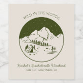 Étiquette Pour Bouteilles De Vin Enterrement de vie de jeune fille Camp personnalis (Étiquettes simples)