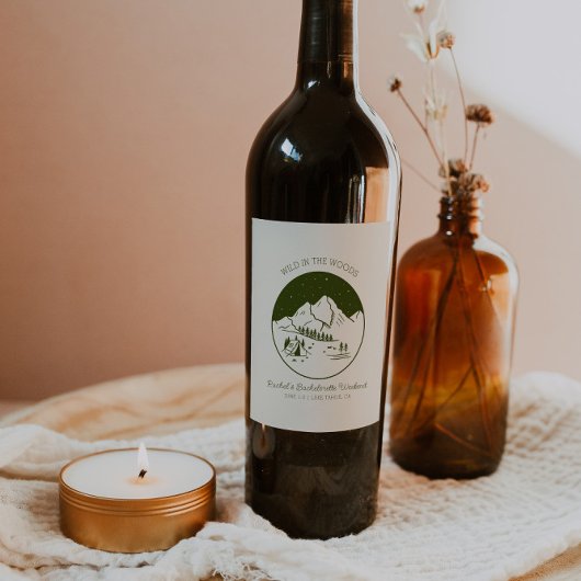 Étiquette Pour Bouteilles De Vin Enterrement de vie de jeune fille Camp personnalis