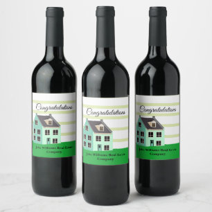 Étiquette Pour Bouteilles De Vin Entreprise de biens immobiliers Cadeau de pendaiso
