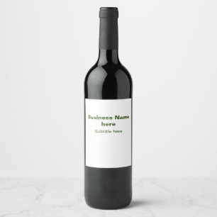 Étiquette Pour Bouteilles De Vin entreprise simple ajoutez votre nom texte q r code
