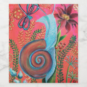 Étiquette Pour Bouteilles De Vin escargot (Étiquettes simples)