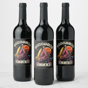 Étiquette Pour Bouteilles De Vin Espace d'étoile filante