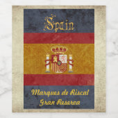 Étiquette Pour Bouteilles De Vin Espagne Étiquette du vin (Étiquettes simples)