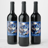 Étiquette Pour Bouteilles De Vin Esprit animal indigène Wolf (Bouteilles)