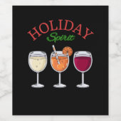 Étiquette Pour Bouteilles De Vin Esprit de vacances (Étiquettes simples)
