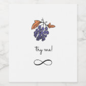 Étiquette Pour Bouteilles De Vin essayez-moi ! (Étiquettes simples)