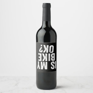 Étiquette Pour Bouteilles De Vin Est Mon Vélo Ok Amusant Moto Dirt Vélo