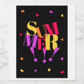 Étiquette Pour Bouteilles De Vin Été  (Étiquettes simples)