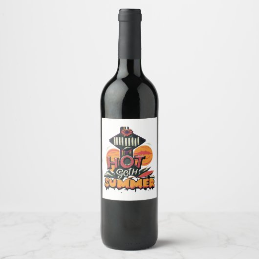 Étiquette Pour Bouteilles De Vin Été gothique chic (Devant)