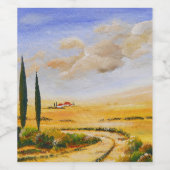 Étiquette Pour Bouteilles De Vin Été italien (Étiquettes simples)