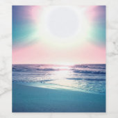 Étiquette Pour Bouteilles De Vin Eté Mer coucher de soleil Plage tropicale Photo (Étiquettes simples)