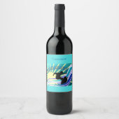 Étiquette Pour Bouteilles De Vin Été Surf Fun Thunder_Cove (Devant)