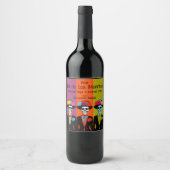 Étiquette Pour Bouteilles De Vin 💀 Eternal Elixir Dia de Muertos personnalisable (Devant)