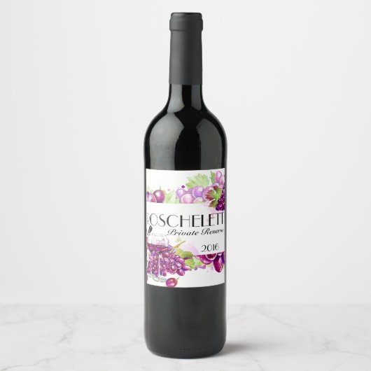 Étiquette Pour Bouteilles De Vin Étiquette à vin (Devant)