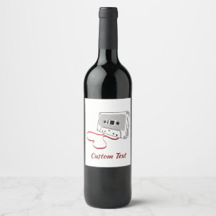 Étiquette Pour Bouteilles De Vin Étiquette à vin audio cassette