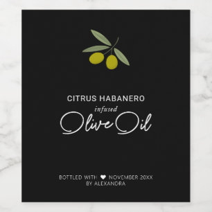 Étiquette Pour Bouteilles De Vin Étiquette à vin d'huile d'olive contaminée maison