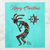 Étiquette Pour Bouteilles De Vin Étiquette à vin Kokopelli Sud-Ouest (Étiquettes simples)