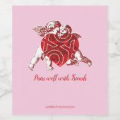 Étiquette Pour Bouteilles De Vin Étiquette à vin mousseux Aimer Cupid (Étiquettes simples)