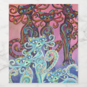 Étiquette Pour Bouteilles De Vin étiquette à vin six chats (Étiquettes simples)