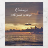 Étiquette Pour Bouteilles De Vin Étiquette à vin Sunset Beach (Étiquettes simples)