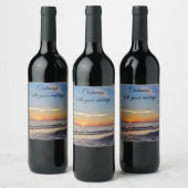 Étiquette Pour Bouteilles De Vin Étiquette à vin Sunset Beach (Bouteilles)