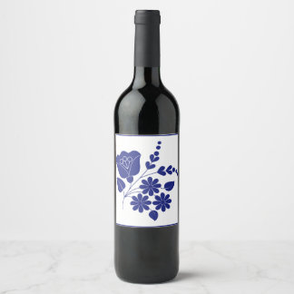 Étiquette Pour Bouteilles De Vin Étiquette à vin traditionnel Motif